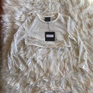 NWT thick mesh cropped top size M